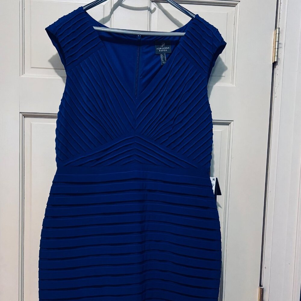 Adrianna Papell Royal Blue Dress - Size 14